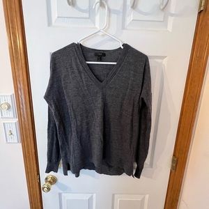 Gray Jcrew v neck sweater